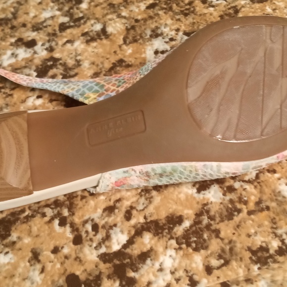 COPY - AK sling back multi colored shoes, pink, yellow, teal, cream, orange spl… - Picture 5 of 9